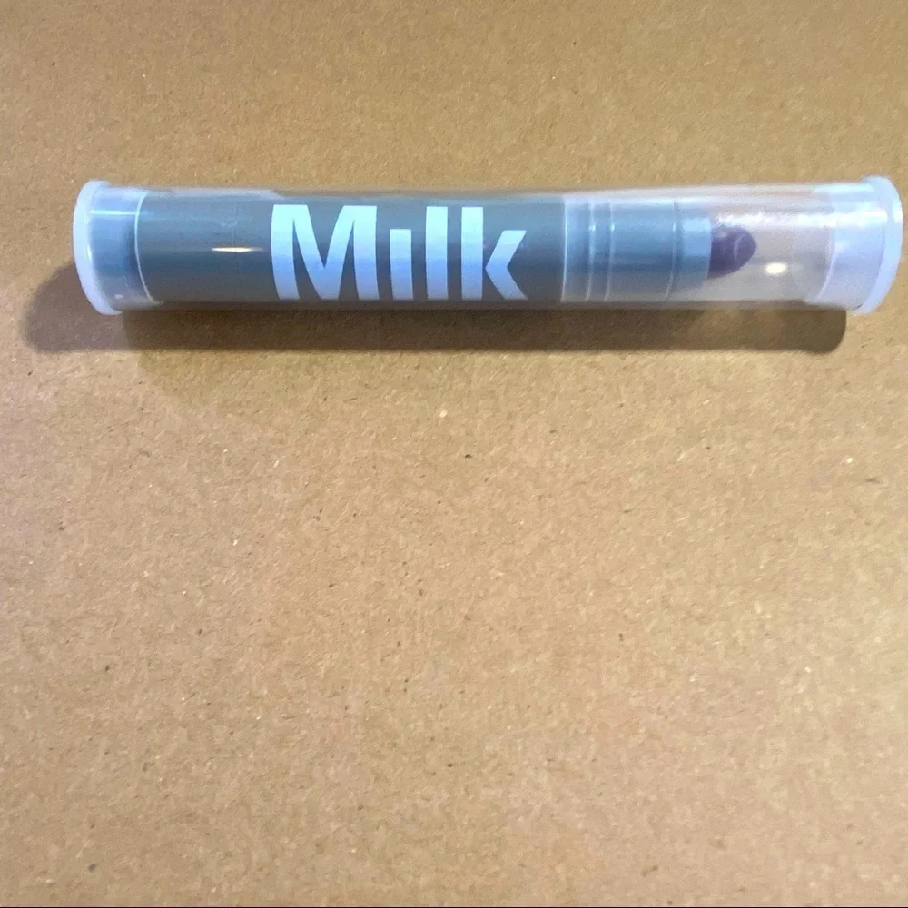 MILK makeup shadow liner, lip color, tattoo stamp